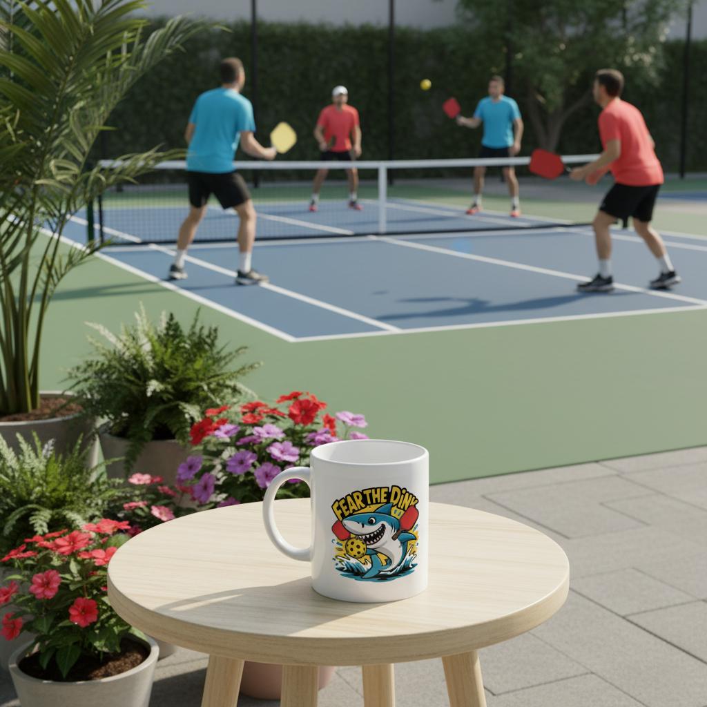 "Fear The Dink" High Quality Graphic Mug for Pickleball Enthusiasts