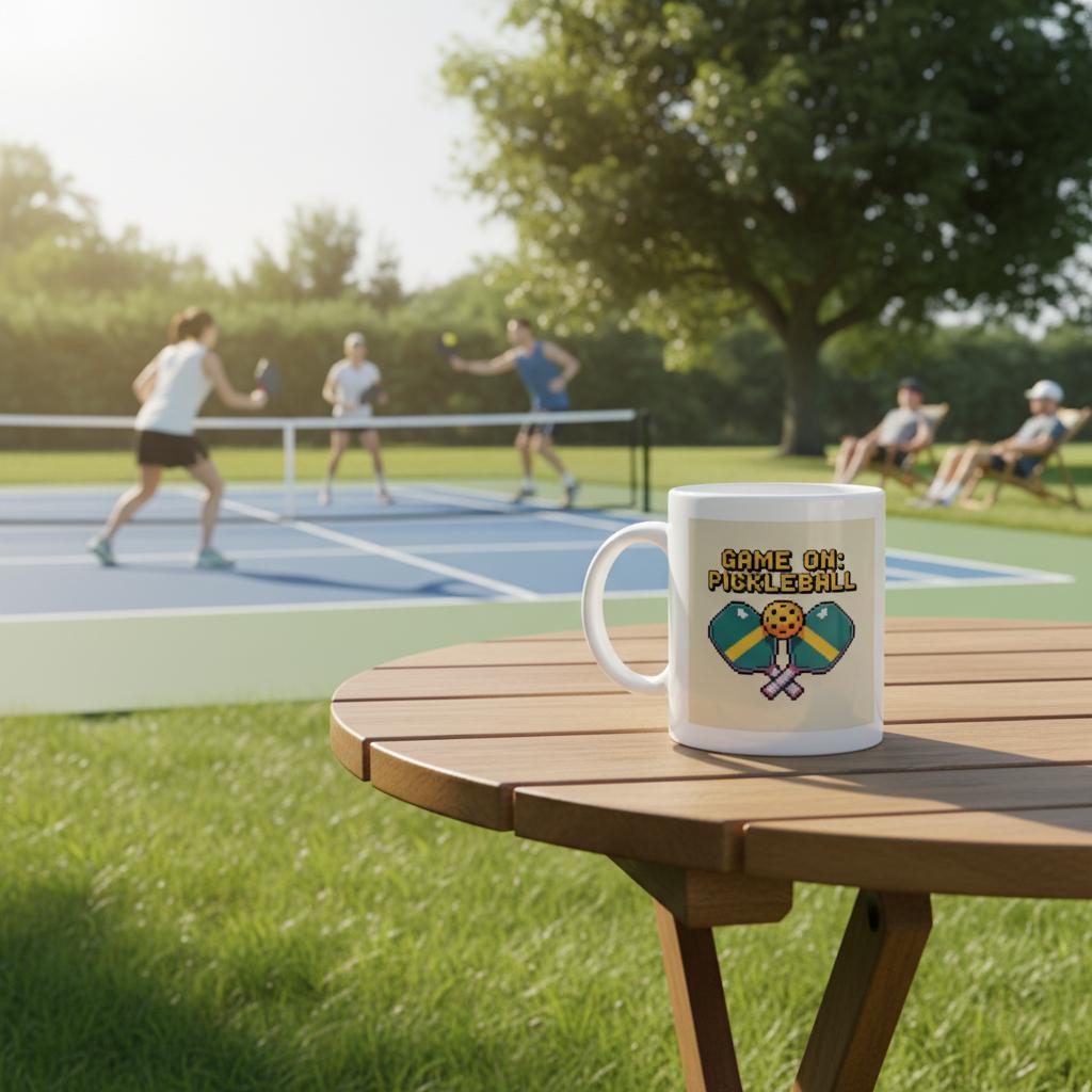 "Game On Pickleball" High Quality Graphic Mug for Pickleball Enthusiasts