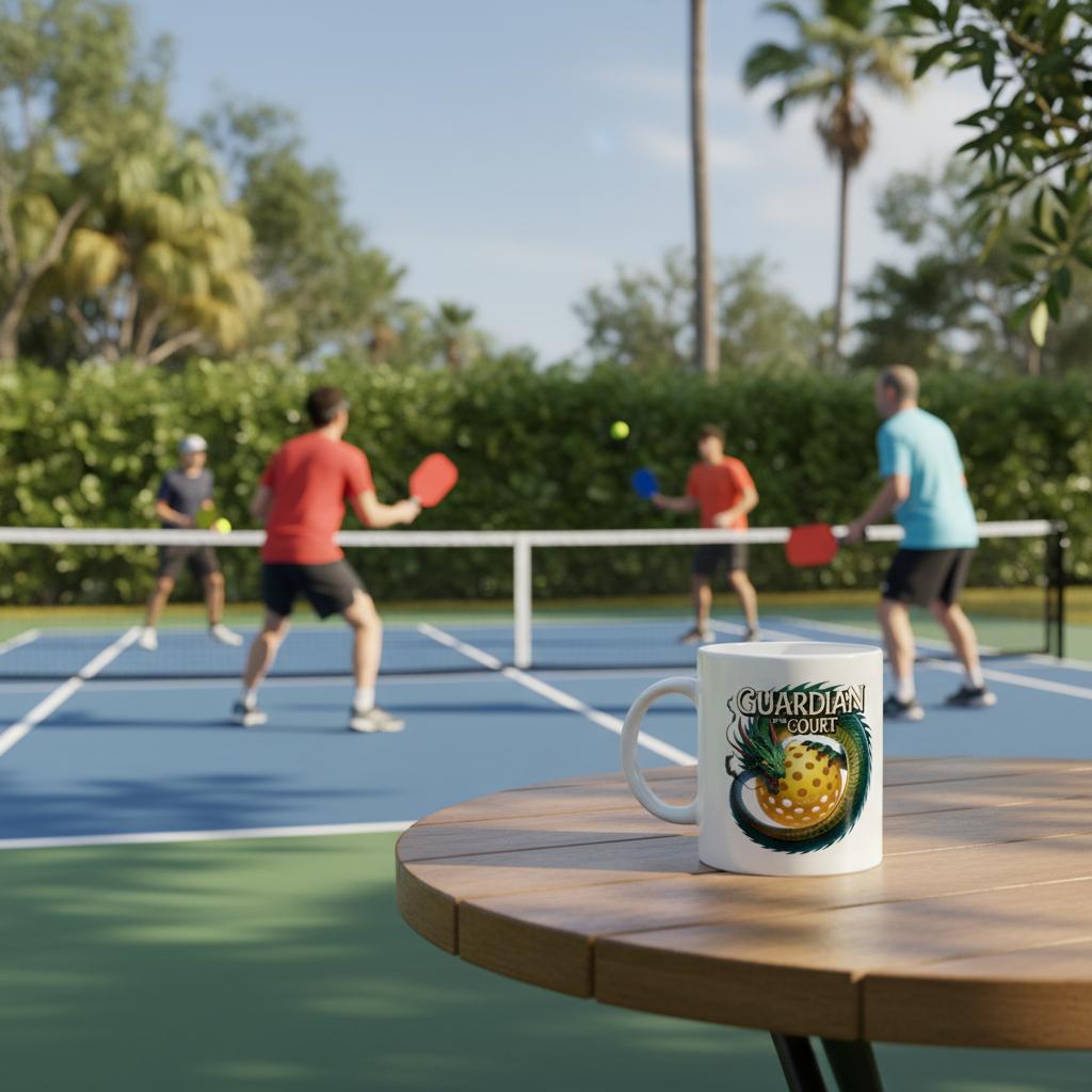 "Guardian of the Court" High Quality Graphic Mug for Pickleball Enthusiasts