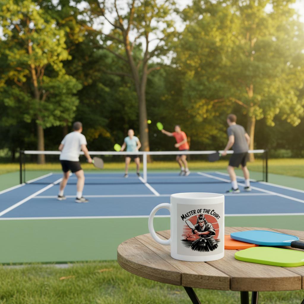 "Master of the Court" High Quality Graphic Mug for Pickleball Enthusiasts