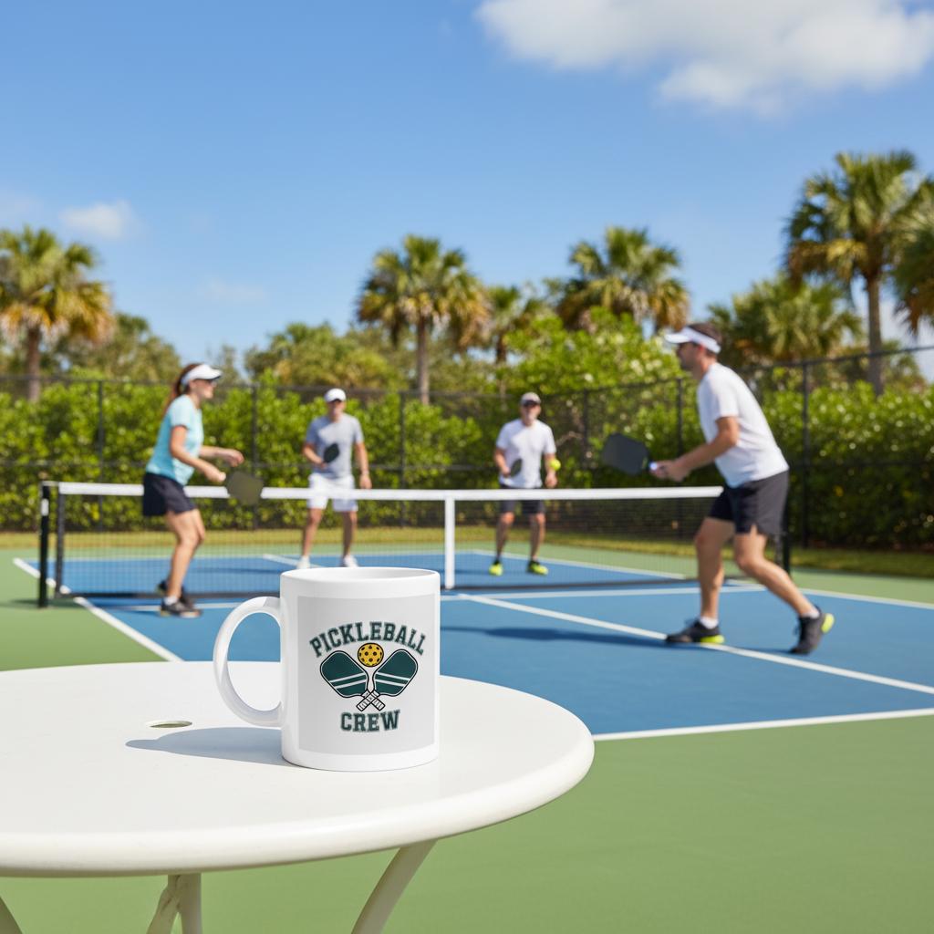 "Pickleball Crew" High Quality Graphic Mug for Pickleball Enthusiasts