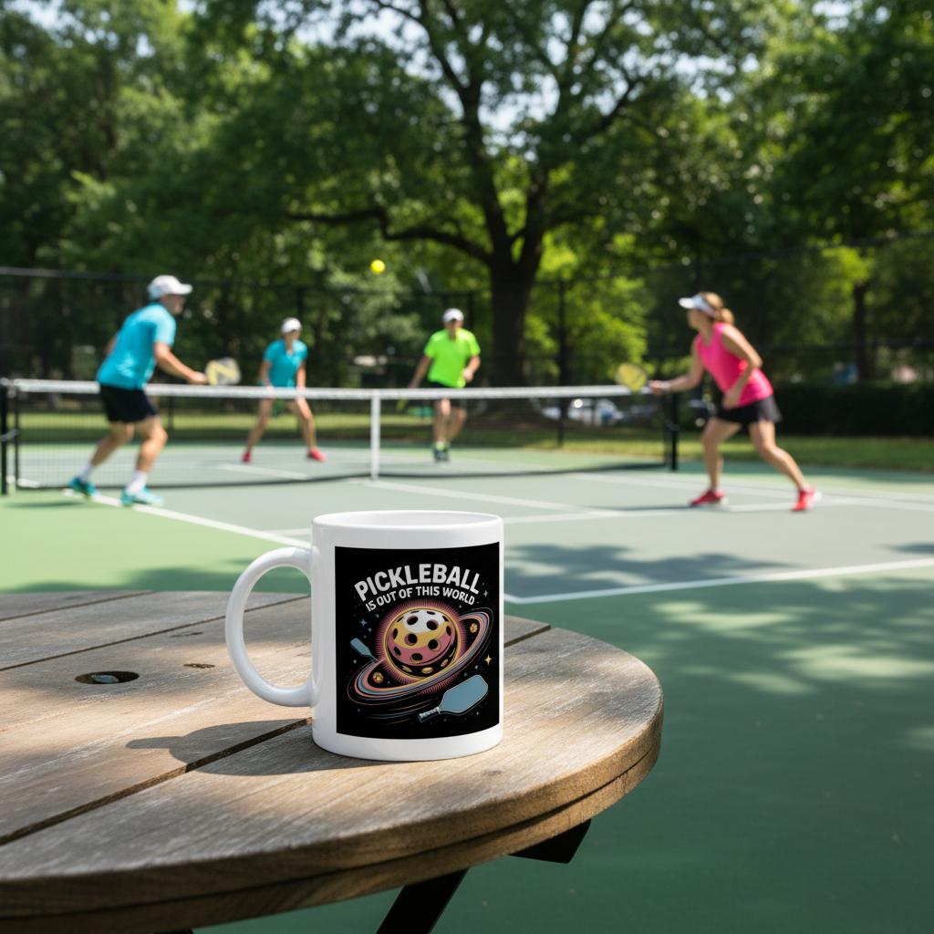 "Pickleball Is Out of This World" High Quality Graphic Mug for Pickleball Enthusiasts