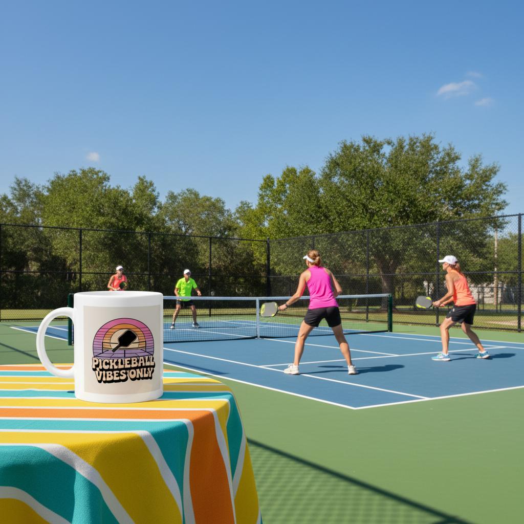 "Pickleball Vibes Only" High Quality Graphic Mug for Pickleball Enthusiasts