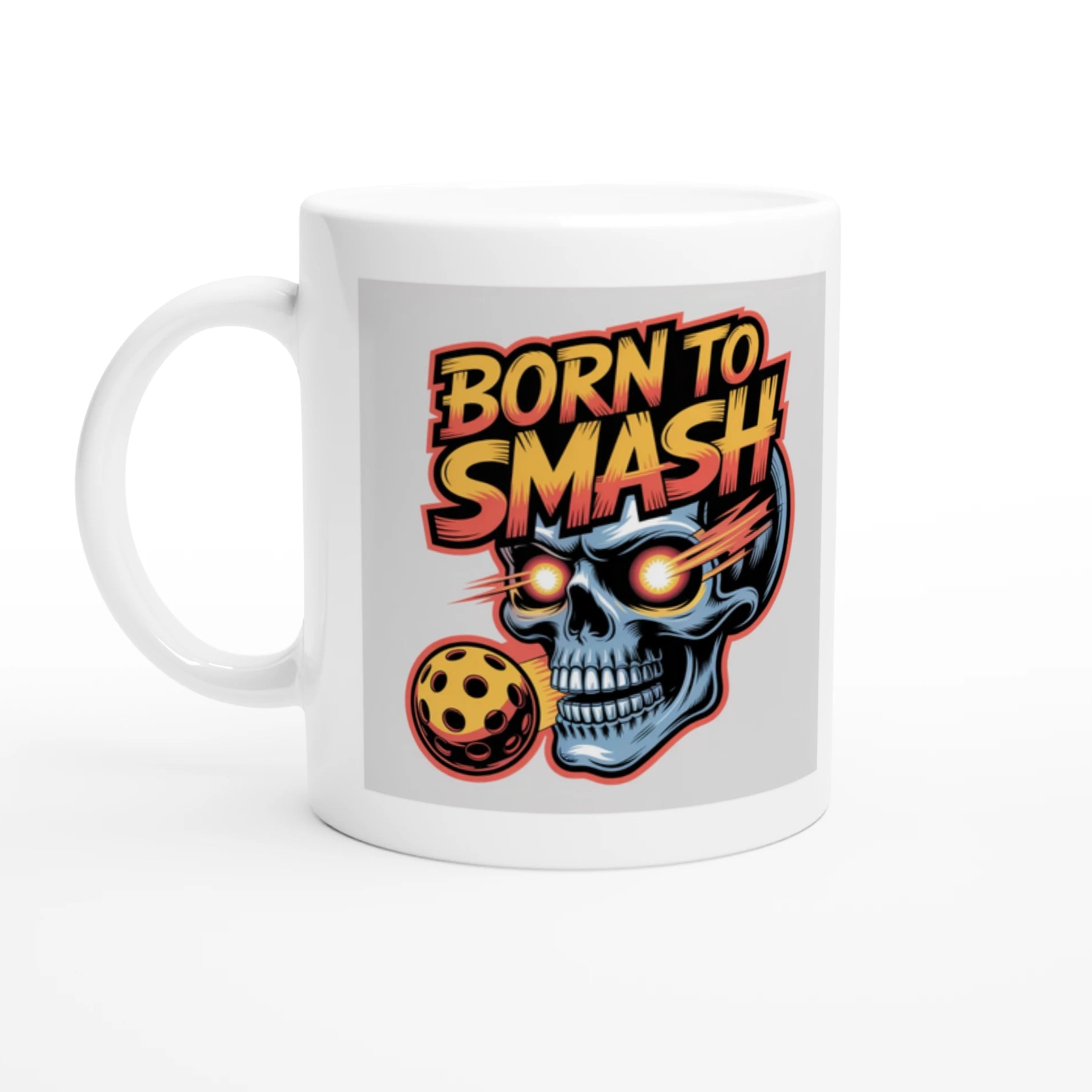 "Born To Smash" High Quality Graphic Mug for Pickleball Enthusiasts